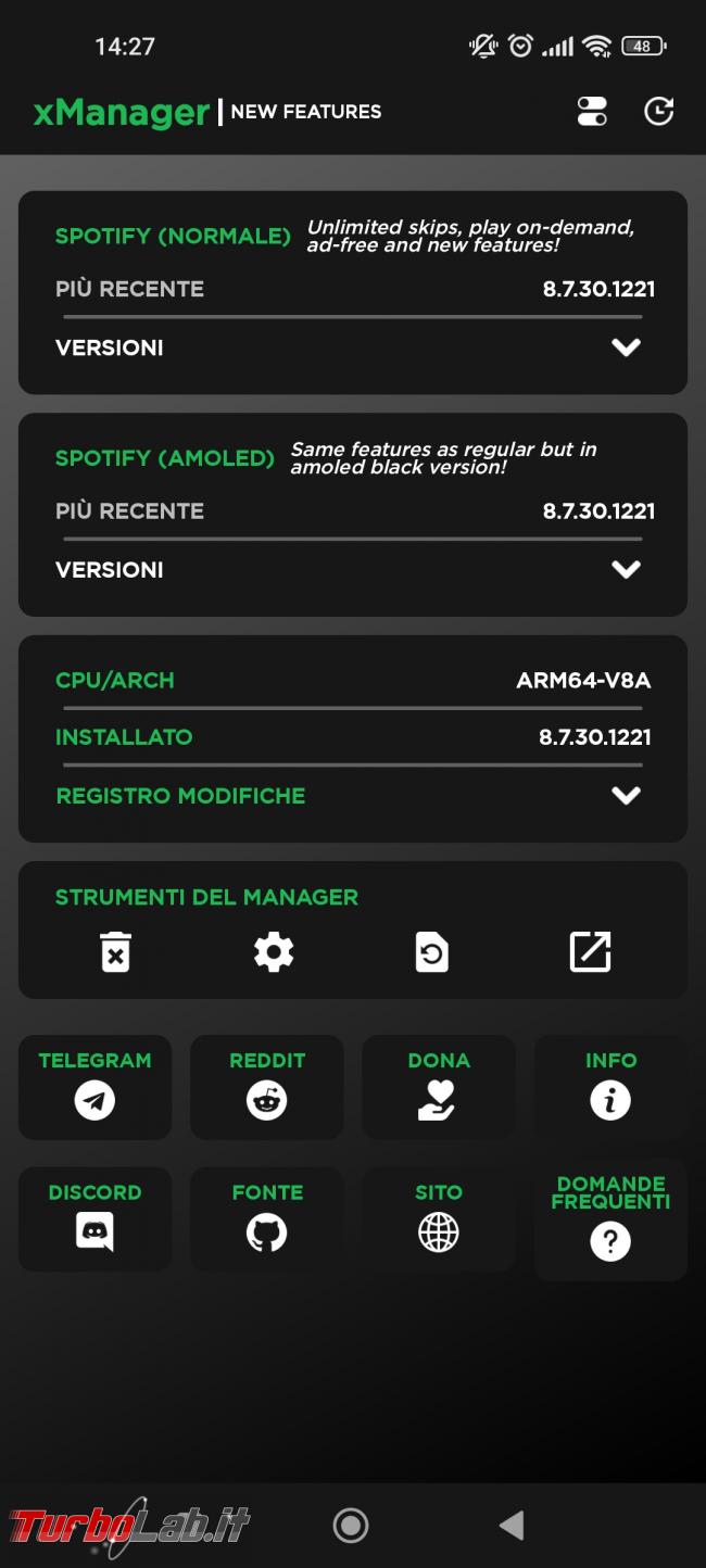 Spotify senza limiti pubblicità? xManager è gestore mod fa caso